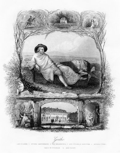 Johann Wolfgang von Goethe német költő, drámaíró és tudós, XIX alkotó: Unbekannt