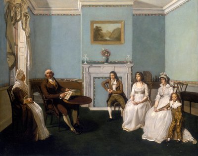 „John Middleton családjával a szalonjában”, 1796 alkotó: Unbekannt