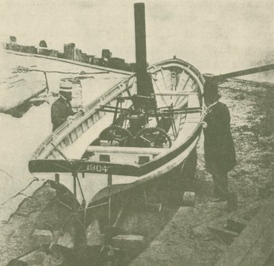 John Stevenss ikercsavaros gőzhajó, 1804-ben, 1930 körül épült. alkotó: Unbekannt