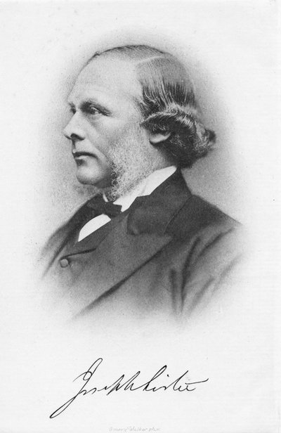 Joseph Lister angol sebész és az antiszeptikus sebészet úttörője, 1877 alkotó: Unbekannt
