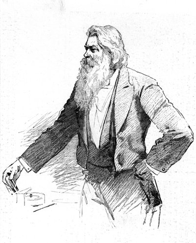 Joseph Wilson Swan, brit fizikus és kémikus, aki az elektromágnesességet demonstrálja, 1889 alkotó: Unbekannt