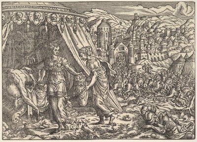 Judith és Holofernes, Bibliából, Frankfurtból, 1564. alkotó: Unbekannt