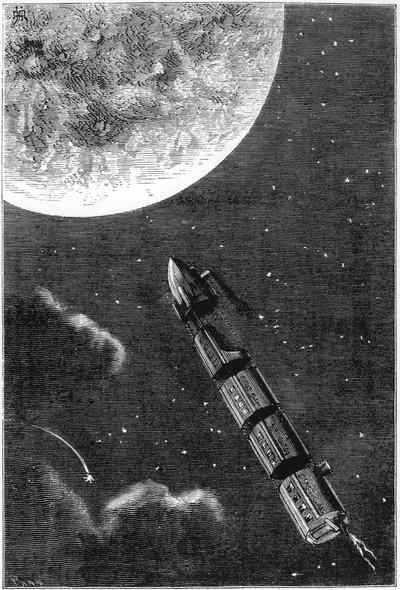 Jules Verne 1828-1905, A Földtől a Holdig, 1865 alkotó: Unbekannt
