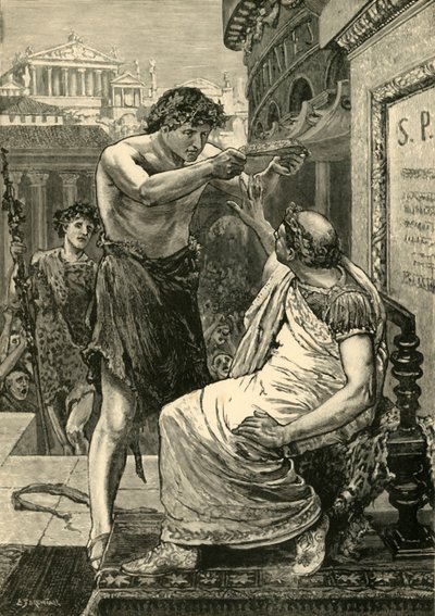 Julius Caesar, aki megtagadja az Antony által felajánlott koronát, 1890. alkotó: Unbekannt