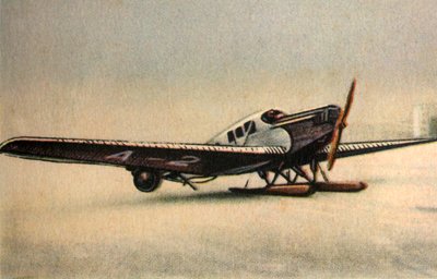 Junkers F13 L repülőgép havas csúszótalpakkal, 1920-as évek, 1932. alkotó: Unbekannt