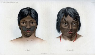 Juri és Botocudos, a brasilio-guarani nemzetből, 1848 alkotó: Unbekannt