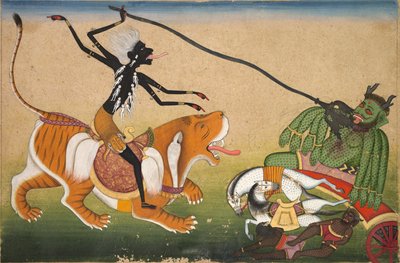 Kali Attacking Nisumbha, c. 1740. alkotó: Unbekannt