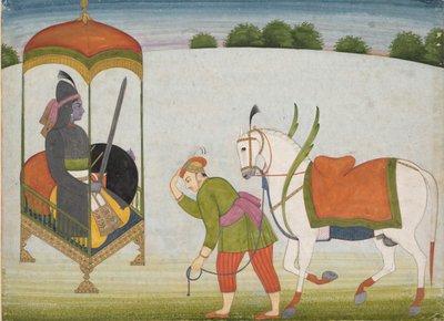 Kalki Avatar, Visnu jövőbeli megtestesülése: Oldal egy szétszórt kéziratból, kb. 1760-70. alkotó: Unbekannt