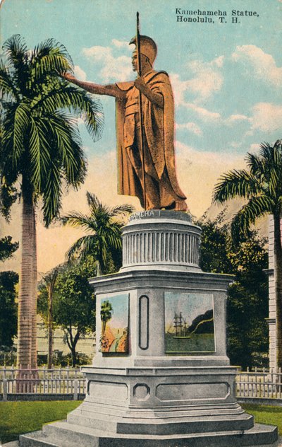 Kamehameha szobor, Honolulu, Hawaii, 1920 alkotó: Unbekannt