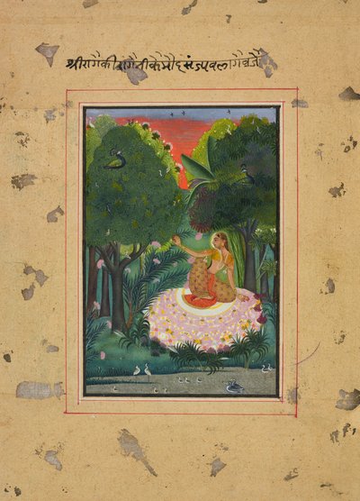 Ragini komód, Folio egy Ragamalából, kb. 1770-1775. alkotó: Unbekannt