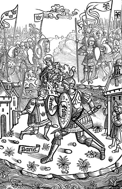 Arthur király egy óriással harcol, 1514 alkotó: Unbekannt
