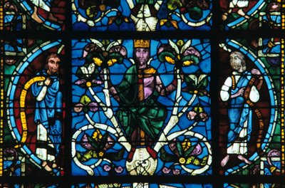 Dávid király, ólomüveg, Chartres-i katedrális, Franciaország, 1145-1155 alkotó: Unbekannt