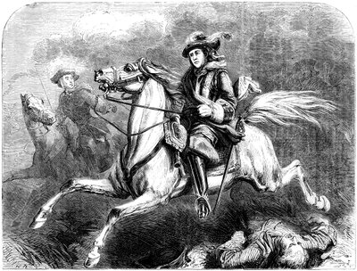 György király a dettingeni csatában, 1743 alkotó: Unbekannt