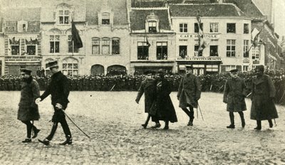 V. György király Furnesben, Belgiumban, Első világháború, 1914. december 4., 1920. alkotó: Unbekannt