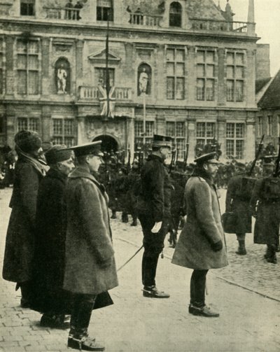 V. György király Furnesben, Belgiumban, Első világháború, 1914. december 4., 1920. alkotó: Unbekannt