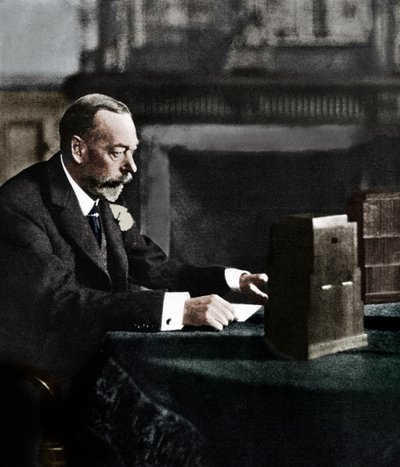 V. György király sugárzott a birodalomnak karácsony napján, Sandringham, 1935 alkotó: Unbekannt