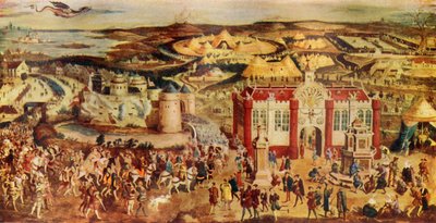 Henrik király VIII. Találkozás...Ferenc az...Aranyszövet mezőjén, 1520, 1930. alkotó: Unbekannt