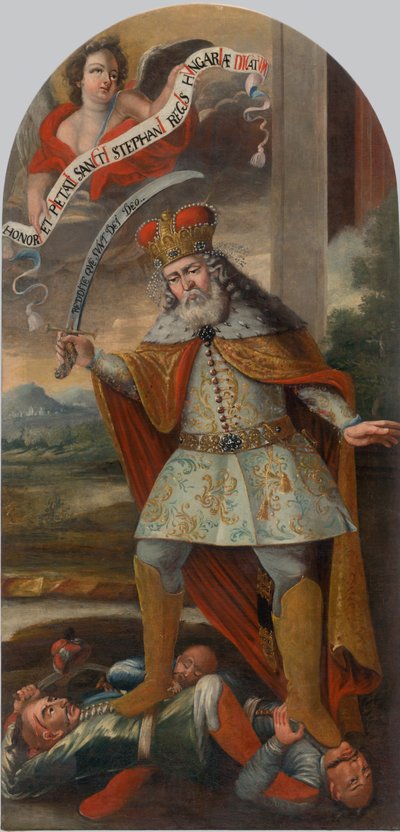 Szent István király a törökkel vívott csatában kb. 1718-1719. alkotó: Unbekannt