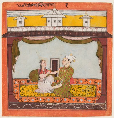 Király és királynő Zenanában: Sandehi Ragini, Bhairava felesége..., 1690-95. alkotó: Unbekannt