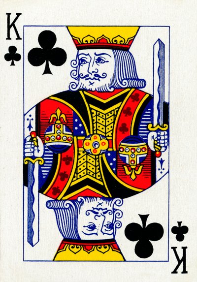 King of Clubs a Goodall & Son Ltd. kártyapaklijából, 1940 alkotó: Unbekannt