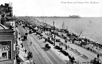 Kings Road és a Palace Pier, Brighton, Sussex, 20. század eleje alkotó: Unbekannt