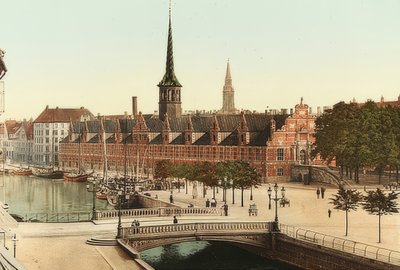 Koppenhága. A tőzsde. 1900 körül. Fotó: Photoglob / Zürich alkotó: Unbekannt
