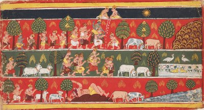 Krisna és a gópik, 1720 alkotó: Unbekannt