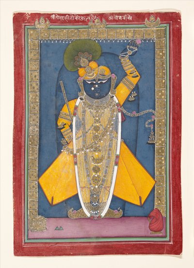 Krisna Shri Nathji formájában, kb. 1840. alkotó: Unbekannt
