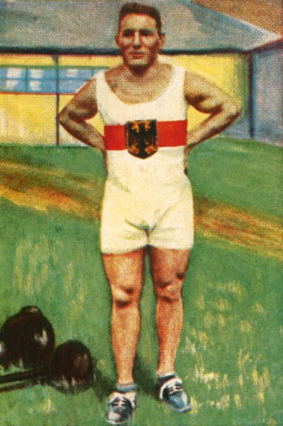 Kurt Helbig német súlyemelő bajnok, 1928. alkotó: Unbekannt