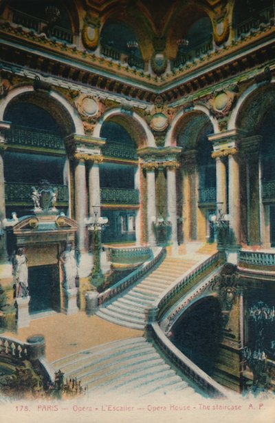 LOpéra Garnier – a lépcsőház, Párizs, 1920 alkotó: Unbekannt