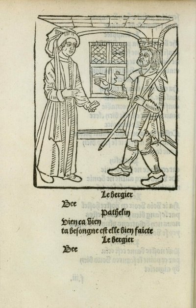 Pathelin mester bohózata c. 1490. alkotó: Unbekannt