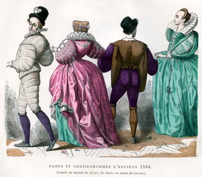 Hölgyeim és uraim 1584 körül, 1882-1884 alkotó: Unbekannt
