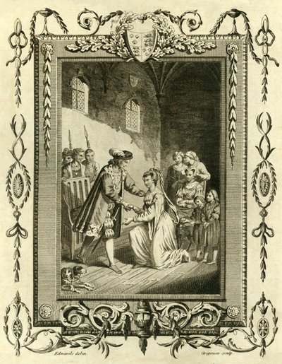 Lady Elizabeth Gray kérvényezi IV. Edwardot, hogy állítsák helyre földjeit, 1461, 1783. alkotó: Unbekannt