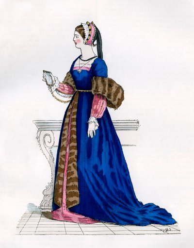 Hölgy a francia I. Ferenc udvarából, 16. század 1882-1884 alkotó: Unbekannt