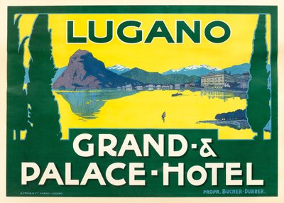 Luganói tó. Grand and Palace Hotel, c. 1925. alkotó: Unbekannt
