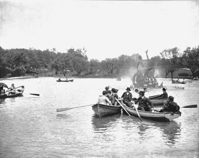 Lake in Wade Park, Cleveland, Ohio, USA, 1900. alkotó: Unbekannt