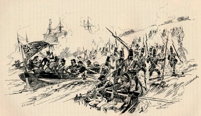 Sir Ralph Abercromby és a brit erők partraszállása Alexandriában, 1801, 1884 alkotó: Unbekannt