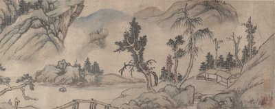 Tájkép, XX. század eleje, hamis dátum 1577. alkotó: Unbekannt