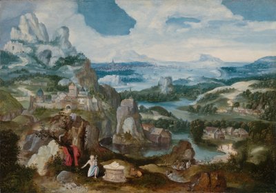 Táj a bűnbánó Szent Jeromossal, 153040. alkotó: Unbekannt