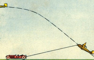 Vitorlázórepülő kilövése, 1932. alkotó: Unbekannt