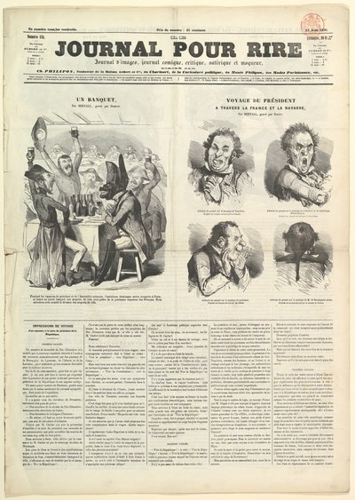 Le Journal Pour Rire, Journal dIimages, Journal Comique, Critique, Satirique et..., 1850. augusztus 23. alkotó: Unbekannt