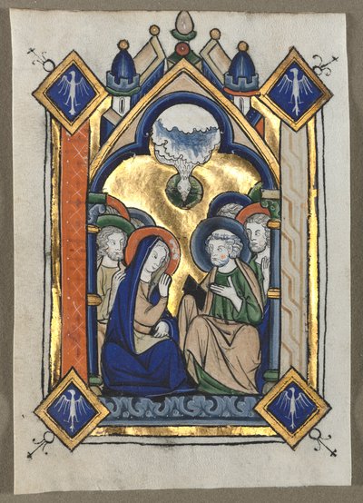 Zsoltárból kivágott levél: Pünkösd, c. 1260. alkotó: Unbekannt