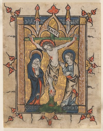 Zsoltárlevél: A keresztre feszítés, c. 1300-1330. alkotó: Unbekannt