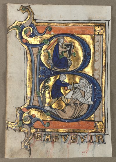 Hetes zsoltárból kivágott levelek, c. 1260. alkotó: Unbekannt
