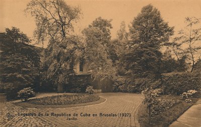 A Kubai Köztársaság brüsszeli követsége 1927 - Garden, c1927 alkotó: Unbekannt