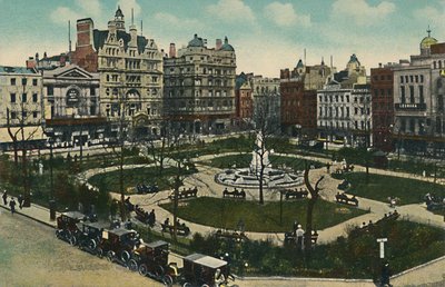 Leicester Square, London, 1900-as évek. alkotó: Unbekannt