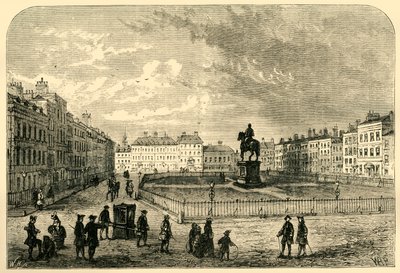Leicester Square, 1750 körül, 1881. alkotó: Unbekannt