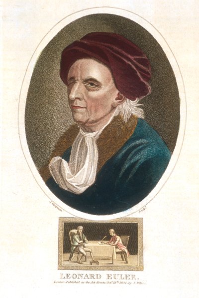 Leonhard Euler 1707-1783, svájci matematikus, 1801 alkotó: Unbekannt