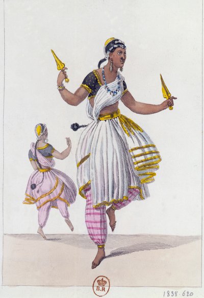 A Bayaderes, 1838 alkotó: Unbekannt