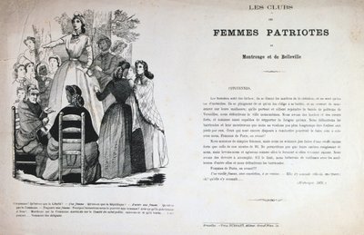 Hazafias Nők Klubjai, Párizs Kommün, 1871. alkotó: Unbekannt